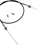Throttle Cable Direct Replacement For Bandit And Woodchuck Wood Chippers With Black Lever 900-9901-04 shown with connectors