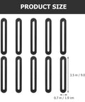 Product size illustration of Adjustable Stainless Steel Flat Joining Plates With Slot Holes, 3.5 in x 0.7 in dimensions shown.