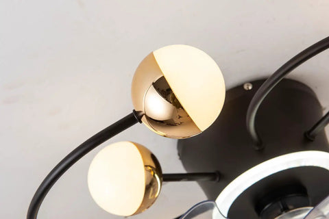 Close-up of LED lights on 27 Inch Ceiling Fan With Light No Fuss Remote Control Dimmable LED And 3 Color Temperatures