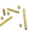 Durable Brass Threaded Spacers Kit for Security Cams, 200 Pcs Set of M2 Standoff Pillars, Copper Double Pass Spacers, Circular Mounting Spacers and Spacing Screws for Surveillance Gear brass standoffs