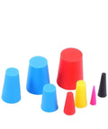 Bulk 200 Piece Silicone Rubber Tapered Plugs For Powder Coating And Metal Finishing Stopper Tool Kit High Heat Resistant Durable Sealing Caps Plug Set, assorted sizes