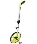 Heavy Duty 10 Inch High Visibility Measuring Wheel With Smooth Metric Counter And Easy Push Button Reset, ergonomic grip.