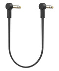 Ultra Thin Quarter Inch Stereo TRS Patch Cables Eighteen Inch Right Angle Low Profile Gold Plated Braided Shielding
