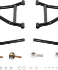 Rear Radius Arms High Clearance For Maverick DPS XMR XRS MAX 2013 2016 Upgrade A Arms With 1.5 Inch Additional Clearance And Heavy Duty Steel Construction Fits Up To 30 Inch Tires Off Road Upgrade Accessory. black steel rear A-arms and hardware set