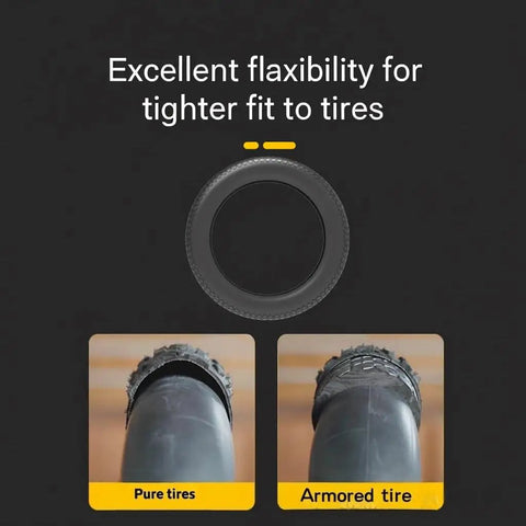 Comparison of 20x4 Fat Bike Tire With Beefed Up Armor Protector And Inner Tube For E Bikes; pure tire vs armored version image