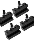 4PC Quick Change Boring Tool Set With High Carbon Steel CNC Fixture Clamps for Accurate Machining displayed from multiple angles.