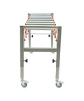 Heavy Duty Adjustable Conveyor Rollers Stand Expandable 18 To 51 Inch Table Saw Outfeed Roller For Woodworking With Locking Casters portable cart with rollers.