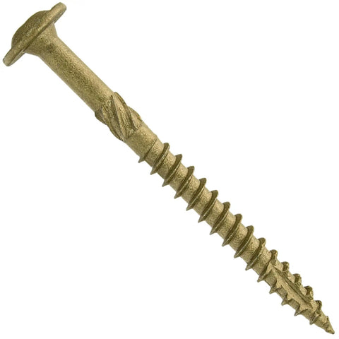 Exterior Coated Lag Screw Kit With Torx Star Drive For Real Heavy Duty Construction Size 15 Long 3 Inches Notched Type 17 Point