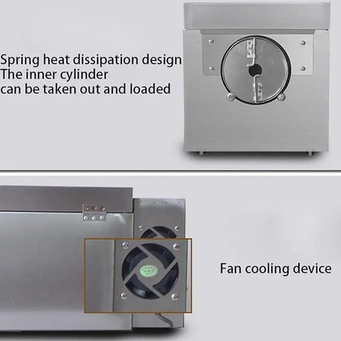 Straight Up Dope Electric Coffee Bean Roaster And Nut Roasting Machine featuring inner cylinder and cooling fan design.