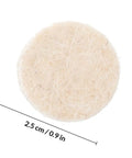 Close-up of white wool polishing wheel from 120 Pcs Wool Polishing Wheels Set With Mandrel And Shank for Rotary and Electric Drills