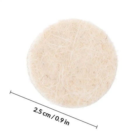 Close-up of white wool polishing wheel from 120 Pcs Wool Polishing Wheels Set With Mandrel And Shank for Rotary and Electric Drills