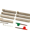 Heavy Duty 1/2 Inch Shank Indexable Lathe Tool Set With Nickel Plated CNC And Metal Lathe Tool Holders For Turning Grooving Threading Parting And Cut Off 7 Piece Kit Durable And Corrosion Resistant Built To Last