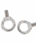 4 Pack 316 Stainless Steel Lifting Ring Eyebolts M6 Threaded Eyebolts For Swing Sets And Tie Downs Rust Resistant Heavy Duty Eyebolt Kit For Indoor Outdoor Use In Machinery Hardware, two threaded rings