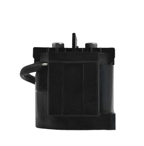 Tough As Nails High Voltage Dc Contactor Relay For EV Charging And Solar Energy Banks, side view, compact black design with terminals.