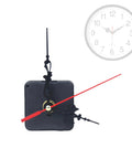 Quartz Long Shaft Clock Movement Replacement Kit For DIYers And Home Decor Enthusiasts Tool Free Install Includes Movement Hands Washer And Brass Nut Easy Wall Clock Repair For Hobbyists And Pros with black hands and battery compartment