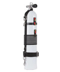Heavy Duty Travel Sidemount Stage Strap Large Built With 2200 Lb Nylon Webbing And Stainless Hardware on cylinder