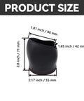 Smooth Rolling Tpe Caster Cups For Office Chairs Straight Up Floor Protectors dimensions 2.8 inch height, 2.17 inch base width.