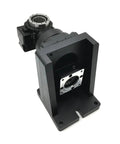 Rock Solid Heavy Duty 5 Axis Electric Hollow Rotary Indexing Table With DD Motor Drive For Robotic Arm Builds, black base with rotary mechanism.