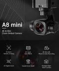 Rock Solid 4K AI Gimbal Camera For Rc Fpv Drones Packed With 6X Digital Zoom And Smart Motion Tracking AI mini design with advanced features.