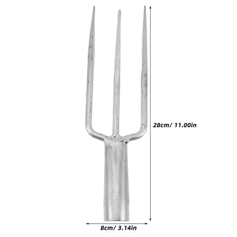 Three-Prong Fish Fork Beefed-Up Heavy Duty Steel Garden Tool For Fishing And Harvesting Ergonomic Handle Versatile Outdoor Fork