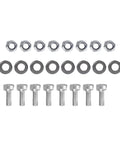 Set of nuts, washers, and screws for model airplane motor bracket installation