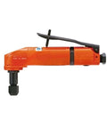 Pro Shop Ready 6 Inch Pneumatic Air Sander And Angle Grinder Built Tough For Daily Grind Powered By Compressed Air For Heavy Fabrication Polishing And Deburring side view of orange handheld tool