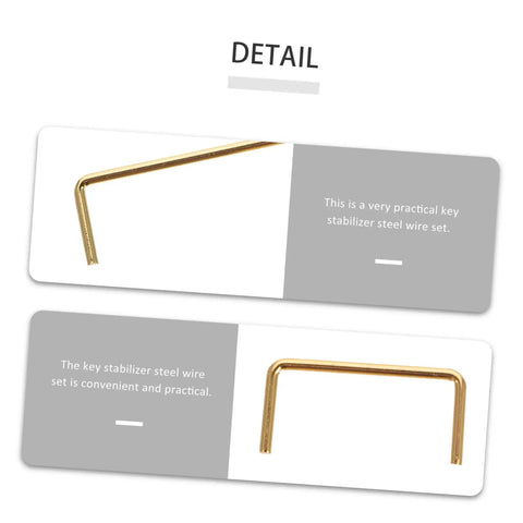 Premium Gold Plated Satellite Stabilizer Wires For Mechanical Keyboards displayed at an angle, showcasing durable design and gold finish.