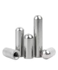 Heavy Duty Stainless Steel Dowel Pins With Inner Thread For Woodworking And Metalworking Round Head Cylindrical Positioning Fasteners In Sizes M3 To M6 Includes M5x30 5Pcs For Precise Alignment And Durable Performance, shown in frontal view.