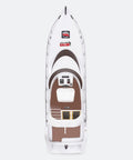 Top view of 2.4G Remote Control High Speed RC Yacht With 20 Kmph Top Speed, Racing Boat Model For Hobbyists, no batteries visible