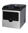 Badass Compact Countertop Ice Maker Churns Fifty Five Pounds Of Crisp Round Cubes Daily With Sleek Top Fill Lid.