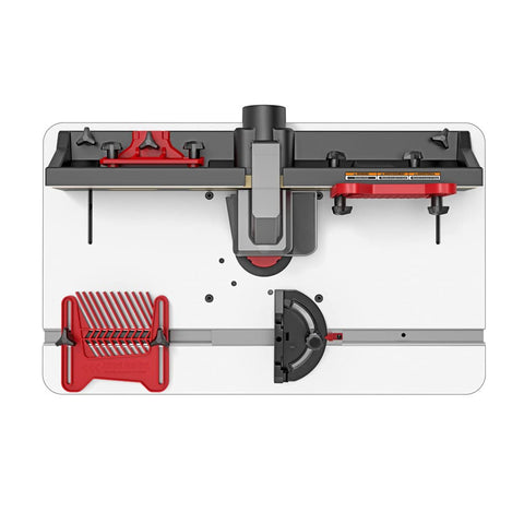 Benchtop Portable Router Table With Above Table Lift And Dual Sided Bit Storage Fits RT1323 00 And RT1322 00 Routers Not Included