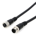 M12 A Coded 4 Pin Male To Female Actuator Sensor Cable Waterproof Aviation Connector Gold Plated 2m length