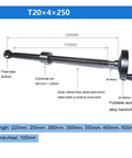Built Tough As Nails T20 Trapezoidal Lead Screw Kit With 125Mm Folding Aluminum Crank Rock Solid 600Mm Manual Linear Drive dimensions.