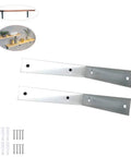 Set Of Two Heavy Duty L Corner Braces, Straight Up Solid Wall Mounted Floating Shelf Supports, Rugged Metal Triangle Hardware.