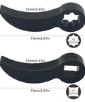 Beefy Bullhorn Type Half Shaft Removal Tool Set Lever Pry Adaptor For Auto Repair Heavy Duty Chrome Vanadium Gear 600Nm Torque Half Inch Drive