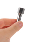 Close-up of a nozzle from Two Pack Universal Grease Coupler Set With Quick Release For Standard Grease Guns, 6.00x1.50x1.35 Cm.