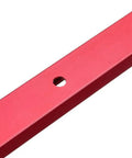 Pro Grade Heavy Duty Aluminum T Slot Track For Woodworking Jig Fixture 19x9.5mm Miter Track red close-up with hole