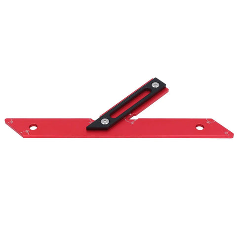 Red Dual Angle 45 And 135 Degree Woodworking Ruler Rugged Pro Grade Aluminum Carpenter Measuring Tool