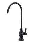 Top Shelf Stainless Steel Drinking Water Faucet For Under Sink Water Filter System Featuring Smooth Flow Non Air Gap RO Design Oil Rubbed Bronze Finish, single lever design.