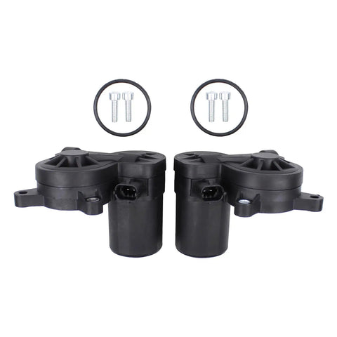 Heavy Duty Parking Brake Actuator Set Left And Right Straight Bolt On Auto Parts For Ford Escape Edge Fusion Lincoln Mkc Mxz Mzl 2013 To 2018 Models No Sweat Install, featuring black plastic electric actuators with mounting hardware.