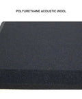 High Density Sound Proof Foam Panels 12 Pack Acoustic Wall Tiles Fire Retardant Sound Deadening Boards Banish Room Echoes Smooth Out Home Studio Space Dark Red, showing black polyurethane acoustic wool.