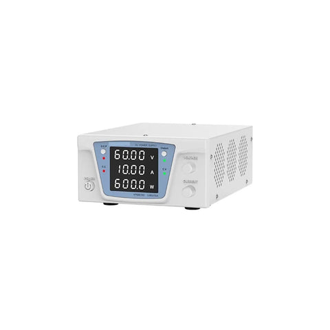 Rugged Bench DC Power Supply For Lab And Repair Projects Built Tough 0 To 60V 0 To 10A 600W Adjustable front view
