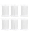 Six Pack Premium Wall Grommets For Cables Featuring 1 Inch Holes, Great Silicone Routing Kit To Hide Rectangular Satellite And Ethernet Wires, Slap Clean Look For Your Tech Setup And Slash The Mess Today. White silicone cable grommets, six-pack