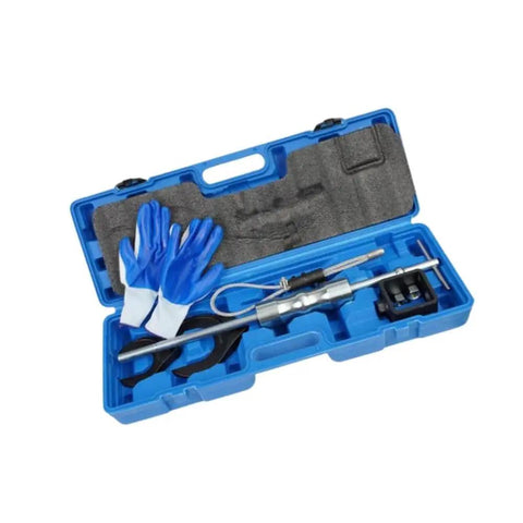 CV Joint Remover Slide Hammer Kit With Steel Bearing Puller Tool Set in blue case with gloves