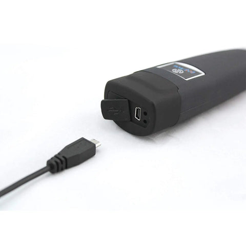 Rugged IP67 Waterproof 125kHz RFID Guard Tour System For Security Pros With Intuitive No Fuss Button Free Operation shown with USB cable