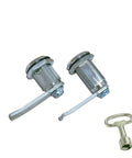 Keyed Zinc Alloy Quarter Turn Cam Lock Set For Cabinets Factory Direct 10mm Height Waterproof And Rustproof Reversible Stop Cam Non Key Retaining