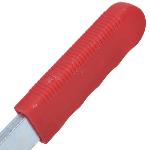 Close-up of the joystick control handle of a Heavy Duty Horizontal Toggle Clamp 630Kg With Stable Joystick Control For Machine Operations Welding Woodworking Jigs And Fixtures Built Tough Iron And Plastic Build For Tough Applications, showing the red grip texture.