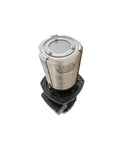 Built Tough 750 Watt Three Phase Cnc Immersion Sump Pump top view with stainless steel casing and motor for coolant circulation.