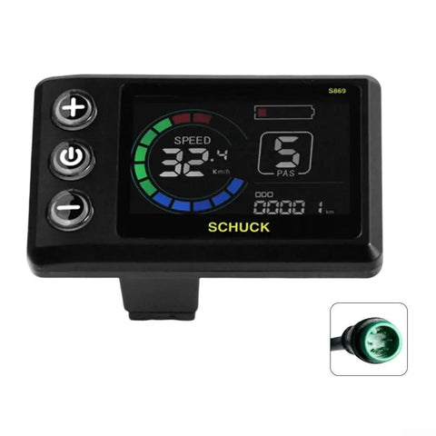 LCD Display For Ebike And Scooter 24V To 72V Smart Color Meter With Waterproof Connector, OMD 2 Communication shown on screen