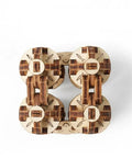 Flexi-Cubus 2.0 Octasphere Puzzle 3D Mechanical Wooden Model, Steampunk Skeleton Cube Brain Teaser For Adults And Teens, A Mind-Bending Epic Gift That Lets Eight Spheres Roll And Unfold In Creative Fun. wooden 3D puzzle front view